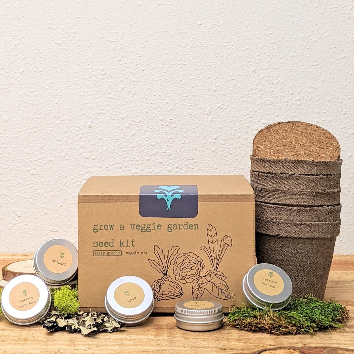 'Grow A Veggie Garden' Organic Leafy Greens Seed Kit