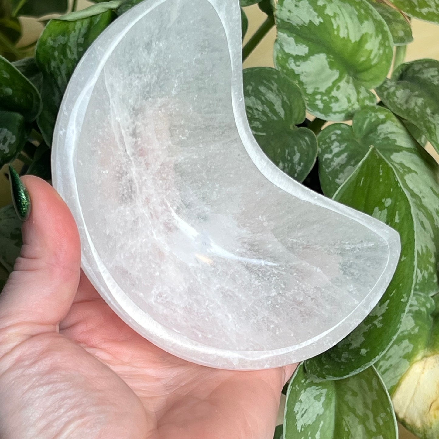 Selenite Crescent Moon Bowl