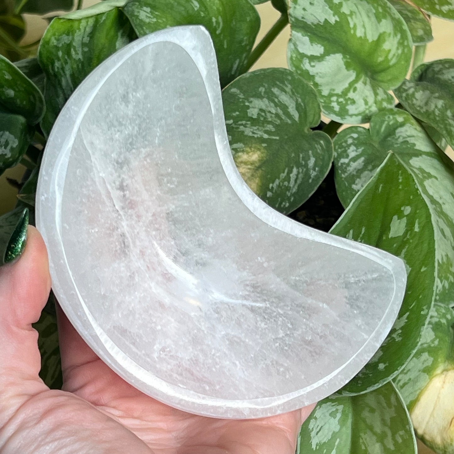 Selenite Crescent Moon Bowl