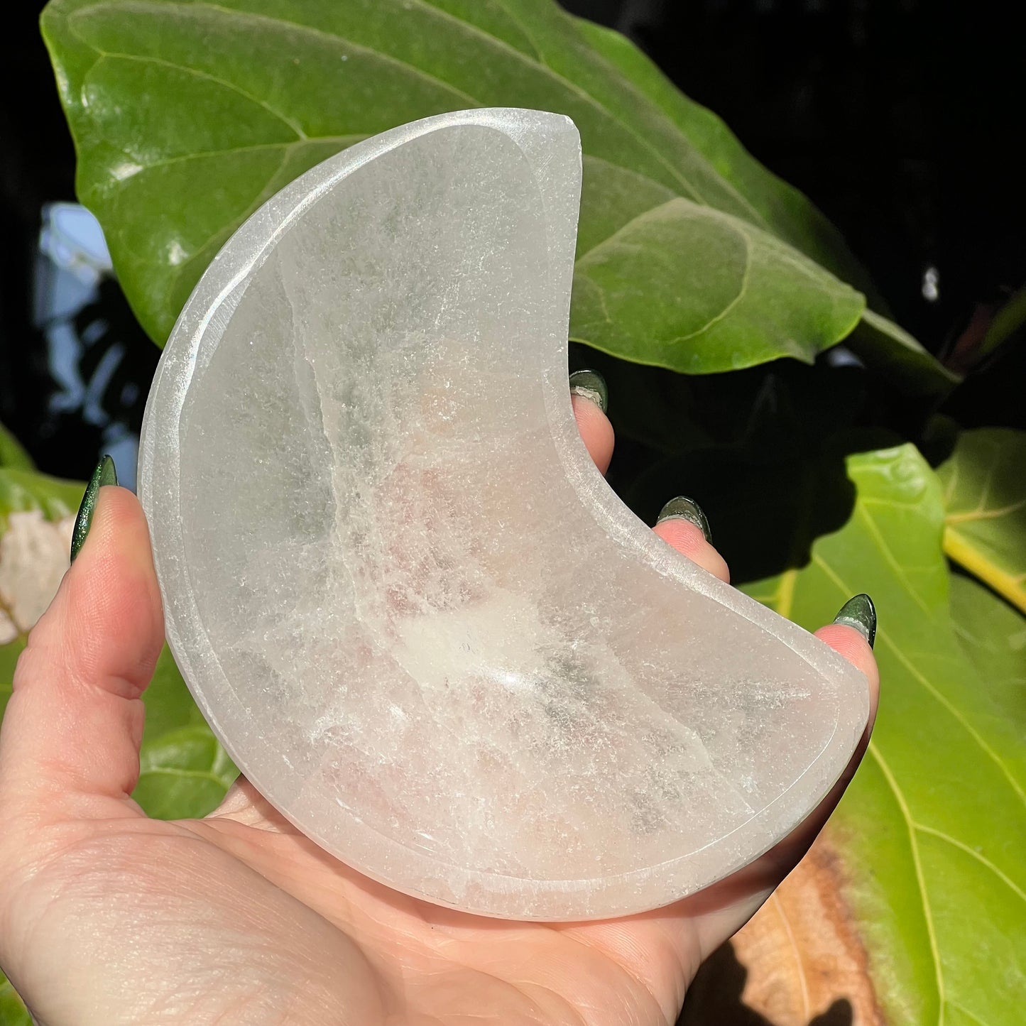 Selenite Crescent Moon Bowl